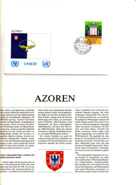P - Azoren - UNICEF - pojednání  spojených národů